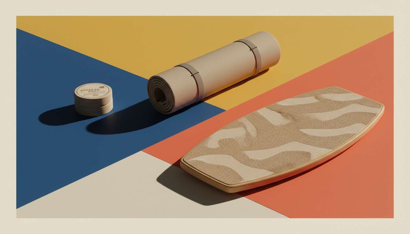 IKKI Korktrainingsmatte als Bodenschutz unter dem Balance Board